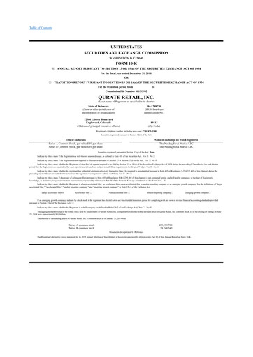 Miniature QVC Group 10-K Rapport annuel 2018