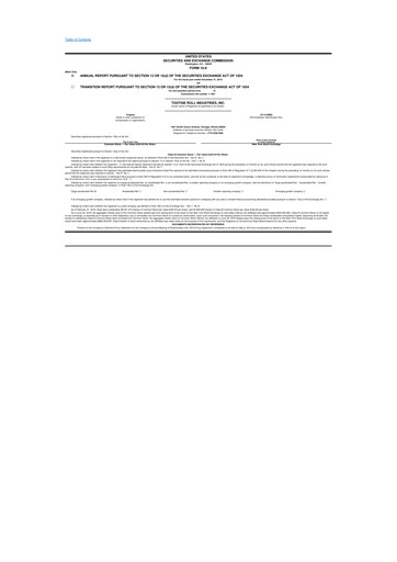 Thumbnail Tootsie Roll Industries
 10-K Annual Report 2018