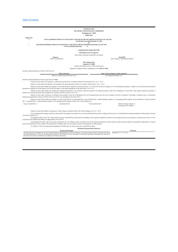 Thumbnail Information Services Group 10-K Annual Report 2018