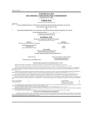 Thumbnail Natera 10-K Annual Report 2018