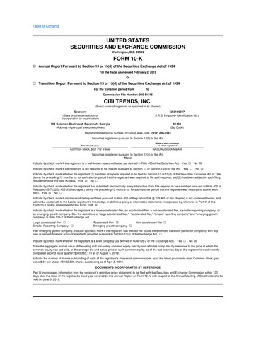 Thumbnail Citi Trends, Inc. 10-K Annual Report 