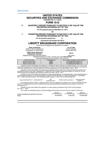 Thumbnail Liberty Broadband 10-Q Quarterly Report FY2019 