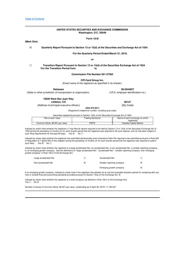 Thumbnail CPI Card Group 10-Q Quarterly Report FY2019 
