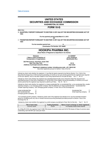 Thumbnail HOOKIPA Pharma 10-Q Quarterly Report FY 