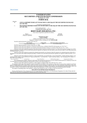 Thumbnail Boot Barn Holdings
 10-K Annual Report 2019