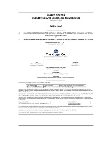 Vorschaubild Kroger 10-Q Quartalsbericht 2019 