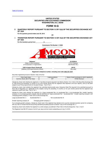 Vorschaubild AMCON Distributing Company 10-Q Quartalsbericht 2019 