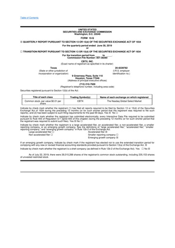 Thumbnail Stellar Bancorp 10-Q Quarterly Report FY2019 