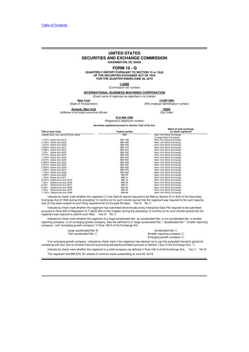 Thumbnail IBM 10-Q Quarterly Report FY2019 