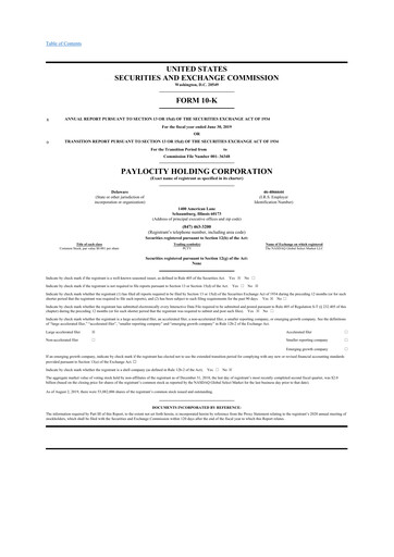 Thumbnail Paylocity 10-K Annual Report 2019