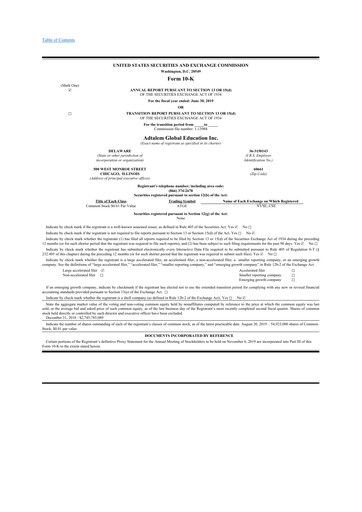 Thumbnail Adtalem Global Education
 10-K Annual Report 2019