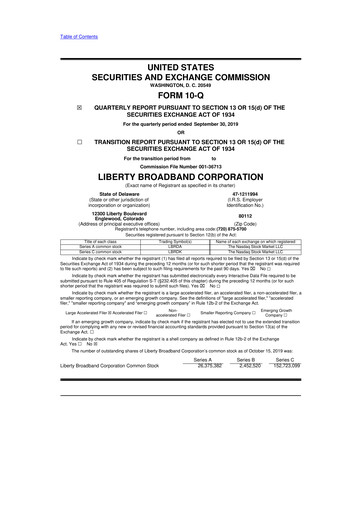Thumbnail Liberty Broadband 10-Q Quarterly Report FY2019 