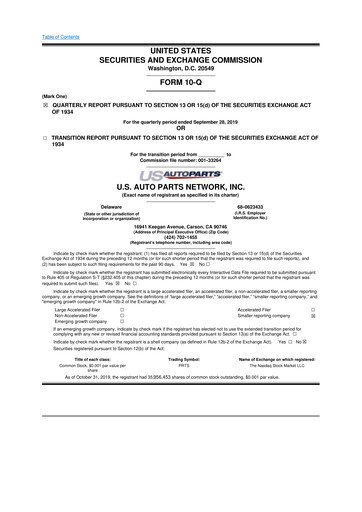Thumbnail CarParts.com
 10-Q Quarterly Report FY 