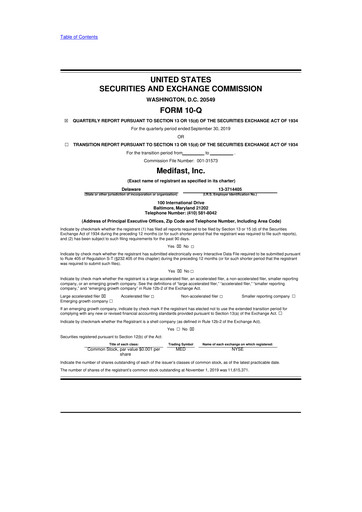Thumbnail Medifast 10-Q Quarterly Report FY2019 