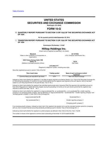 Thumbnail Hilltop Holdings 10-Q Quarterly Report FY2019 