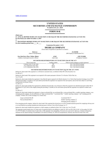 Thumbnail Deere & Company (John Deere) 10-K Annual Report 2019