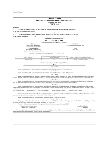 Thumbnail PC Connection
 10-K Annual Report 2019