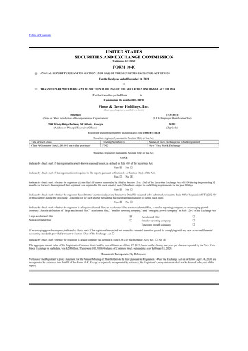 Thumbnail Floor & Decor

 10-K Annual Report 2019