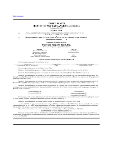 Thumbnail Starwood Property Trust 10-K Annual Report 2019