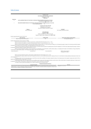 Thumbnail Information Services Group 10-K Annual Report 2019