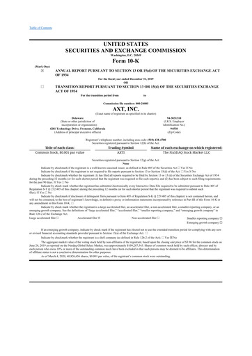 Thumbnail AXT Inc
 10-K Annual Report 2019