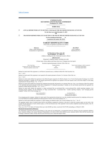 Vorschaubild Target Hospitality 10-K Jahresbericht 2019