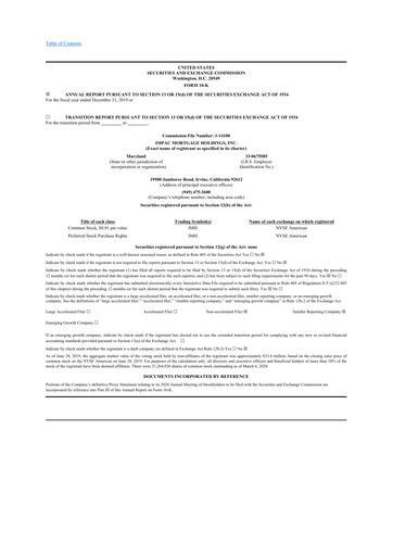 Vorschaubild Impac Mortgage Holdings 10-K Jahresbericht 2019