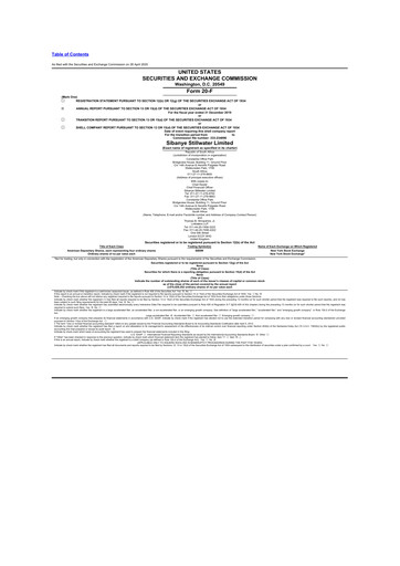 Thumbnail Sibanye-Stillwater
 20-F Annual Report 2019