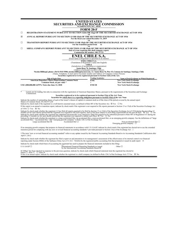 Thumbnail Enel Chile
 20-F Annual Report 2019