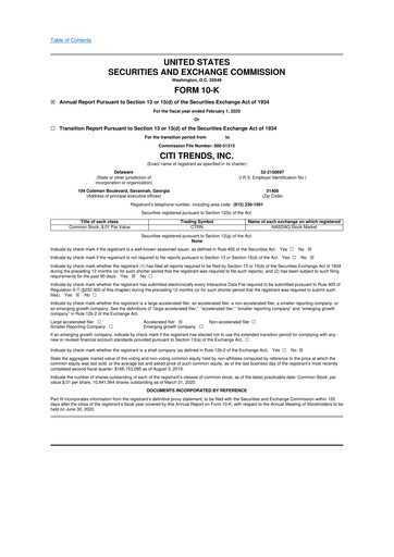 Thumbnail Citi Trends, Inc. 10-K Annual Report 
