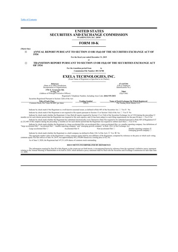 Thumbnail Exela Technologies
 10-K Annual Report 2019