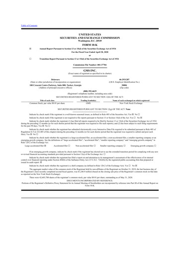 Thumbnail GMS 10-K Annual Report 2020