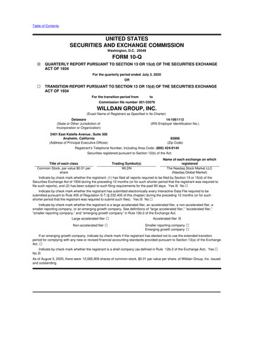 Thumbnail Willdan Group
 10-Q Quarterly Report FY2020 