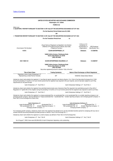 Thumbnail Icahn Enterprises
 10-Q Quarterly Report FY2020 