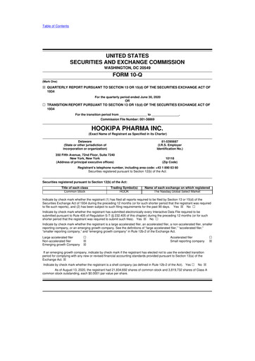 Thumbnail HOOKIPA Pharma 10-Q Quarterly Report FY2020 