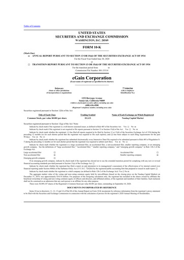 Thumbnail eGain 10-K Annual Report 2020