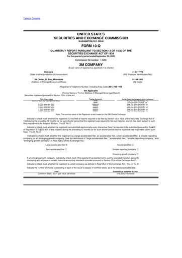 Thumbnail 3M 10-Q Quarterly Report FY2020 