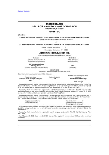 Miniature Adtalem Global Education
 10-Q Rapport trimestriel  