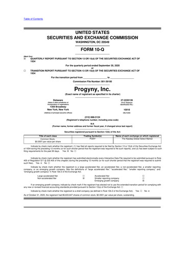 Thumbnail Progyny 10-Q Quarterly Report FY2020 