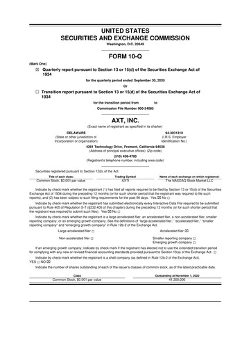 Thumbnail AXT Inc
 10-Q Quarterly Report FY2020 