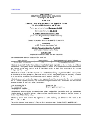Thumbnail Flushing Financial Corp 10-Q Quarterly Report FY2020 
