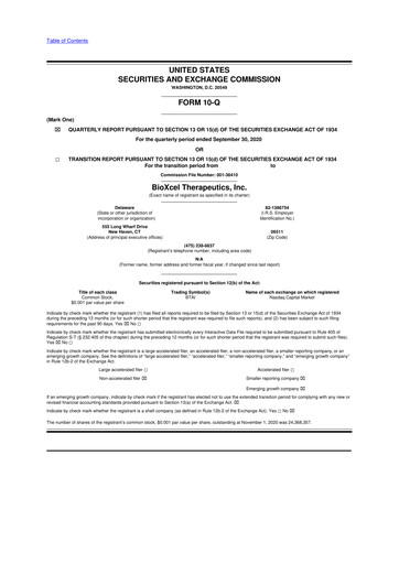 Thumbnail BioXcel Therapeutics 10-Q Quarterly Report FY2020 