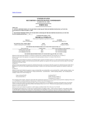 Thumbnail Deere & Company (John Deere) 10-K Annual Report 2020