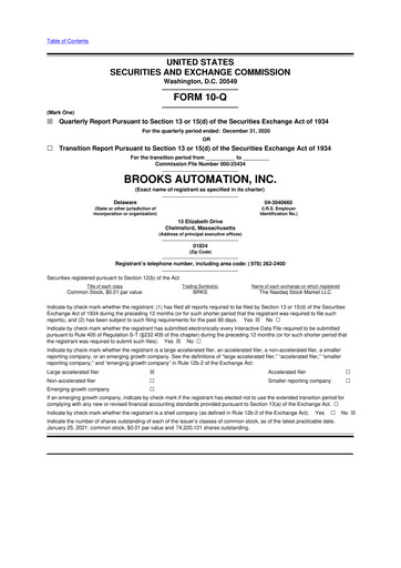 Vorschaubild Azenta 10-Q Quartalsbericht 2021 