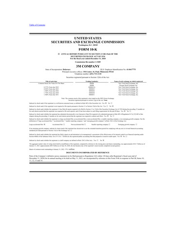 Thumbnail 3M 10-K Annual Report 2020