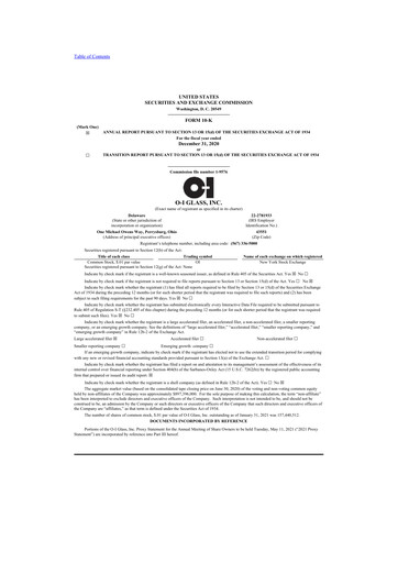 Thumbnail O-I Glass
 10-K Annual Report 2020