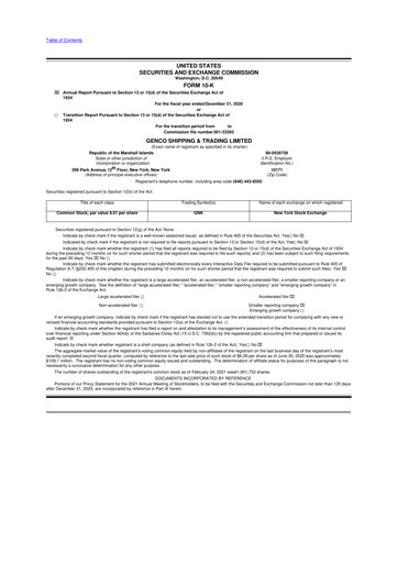 Thumbnail Genco Shipping & Trading 10-K Annual Report 2020