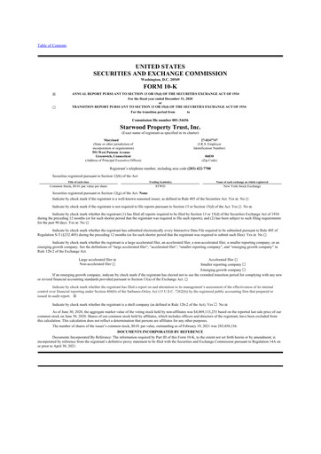 Thumbnail Starwood Property Trust 10-K Annual Report 2020