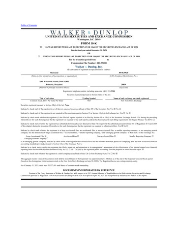 Thumbnail Walker & Dunlop

 10-K Annual Report 2020