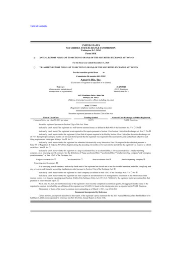 Thumbnail Annovis Bio 10-K Annual Report 2020